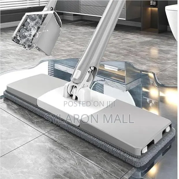 Flat Mop With Squeeze Bucket – Hands-Free Cleaning System · Photo 1