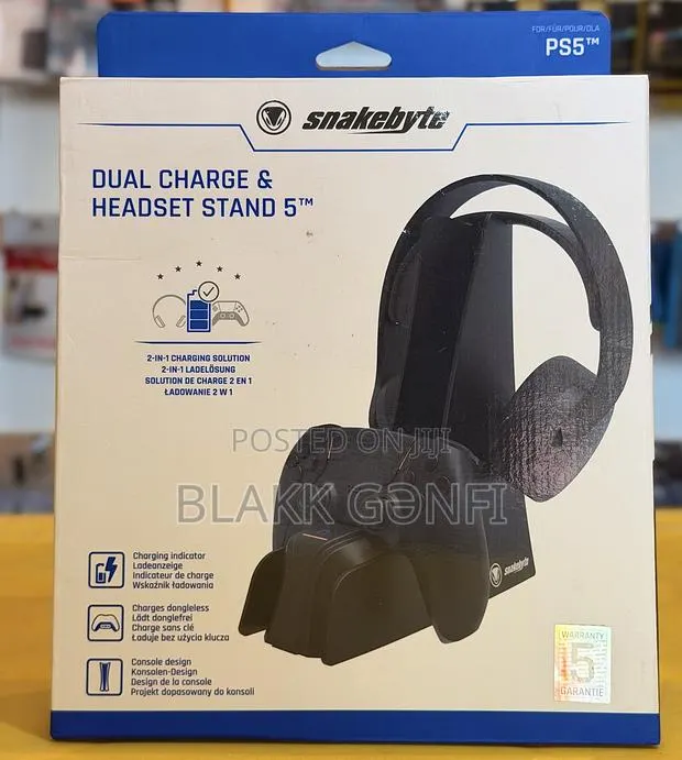 Snakebyte Ps5 Dual Chrage Headset Stand 5 · Photo 1
