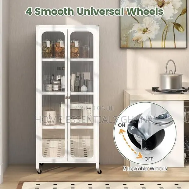 4-Tier Metallic Storage Shelf With Cover · Photo 1