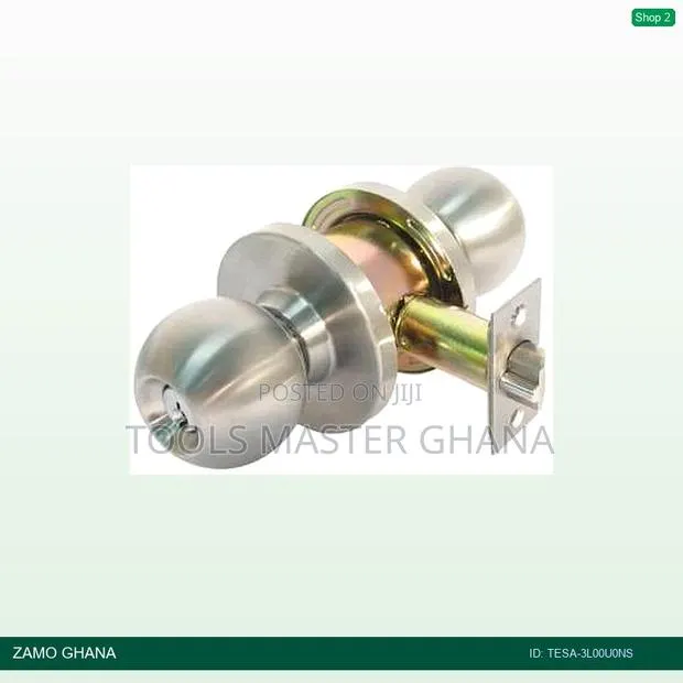 Tesa Knob Lock 3900 60/70 Luna Nickel - Tesa-3l00u0ns · Photo 1