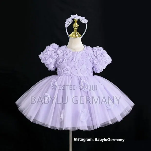Luxuy Lilac Purple Princess Dress With Hair Band · Photo 1