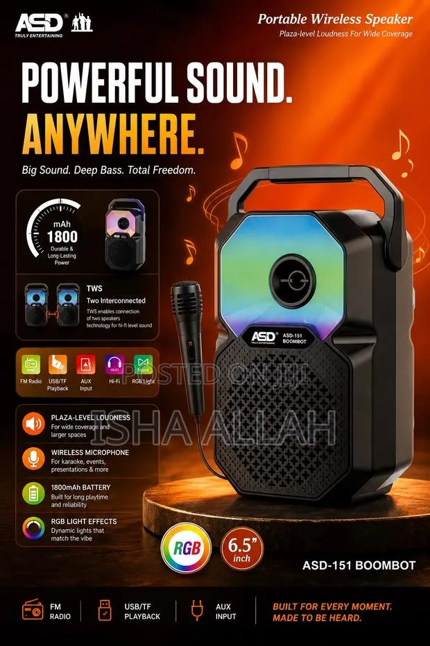 Asd Thunderbeat RGB Party Speaker With Mic · Photo 1