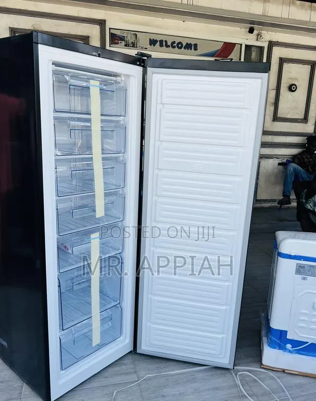 Classic Pearl Single Door Upright Standing Freezer(Puf-370)Dark Gray · Photo 1