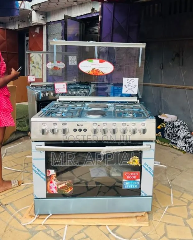 Glass Top Ferre 4 Gas + 2 Electric Cooker(Gray) · Photo 1