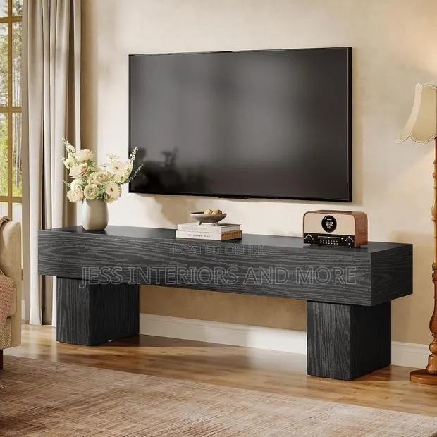 TV Stand (Entertainment Center)- Black · Photo 1