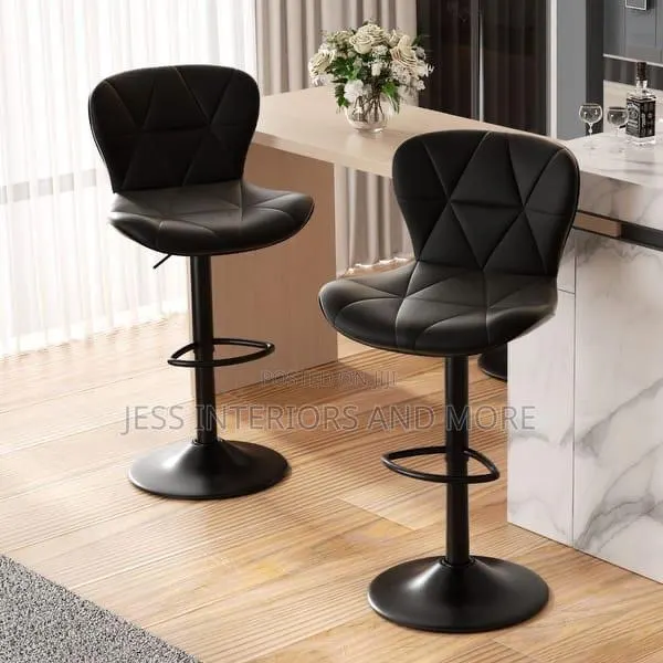 Faux Leather Adjustable Counter Height Bar Stools · Photo 1