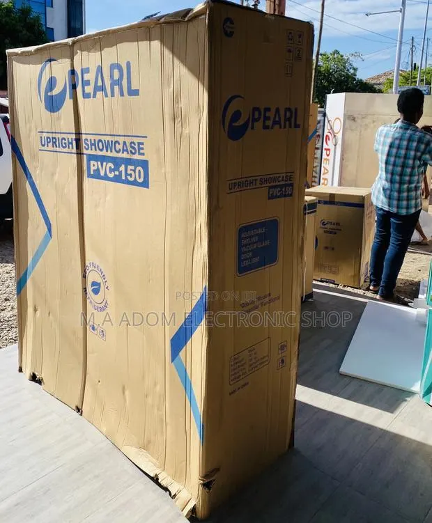 Sealed in Box Pearl PVC-150 3 Door Beverage Display Fridge. · Photo 1