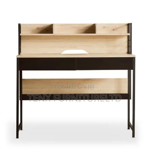 Computer Desk With Shelve - (Natural Black) · Photo 1