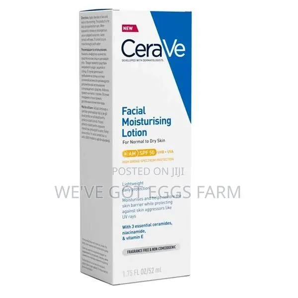 Original CeraVe AM Facial Moisturising Lotion SPF50 – 52ml UK · Photo 1