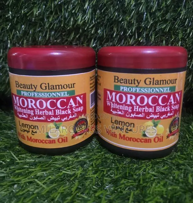 Beauty Glamour Moroccan Whitening Herbal Black Soap. · Photo 1