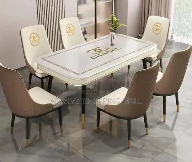 Royal Luxury 6 Seater Marble Dining Set · Photo 1