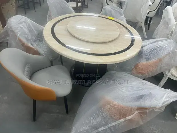 Good Quality Round Marble, 6 Seater Dining Set · Photo 1