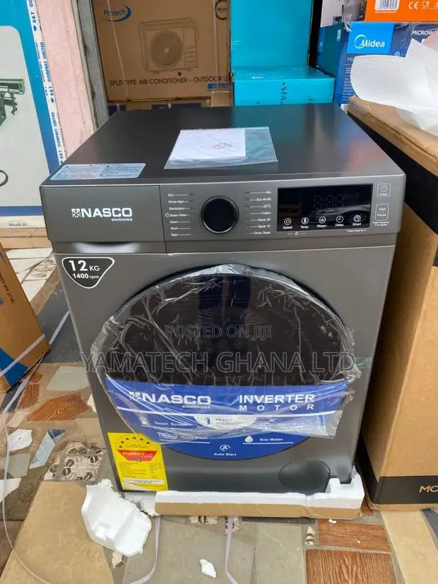 Nasco 12kg Front Load Fully Automatic Inverter Washing Machine · Photo 1