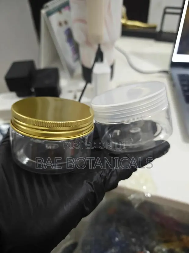 100ml Clear Jar (Gold And Clear Lid) Moq 25 Pieces · Photo 1