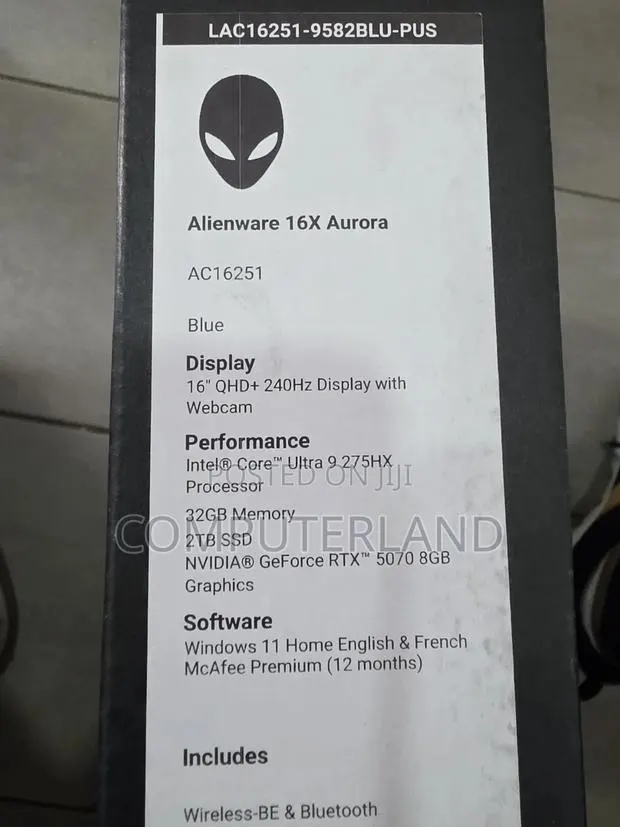 New Laptop Dell Alienware Aurora 16 3GB Intel Core Ultra 9 SSD 2T · Photo 1