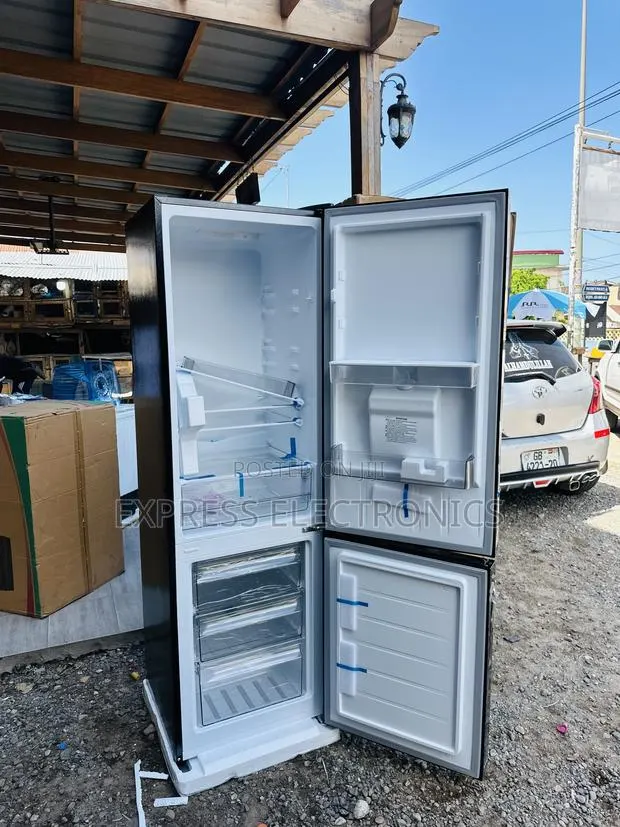 Lovely New Black Double Door Bottom Freezer Fridge Pearl Pr-370-13m · Photo 1