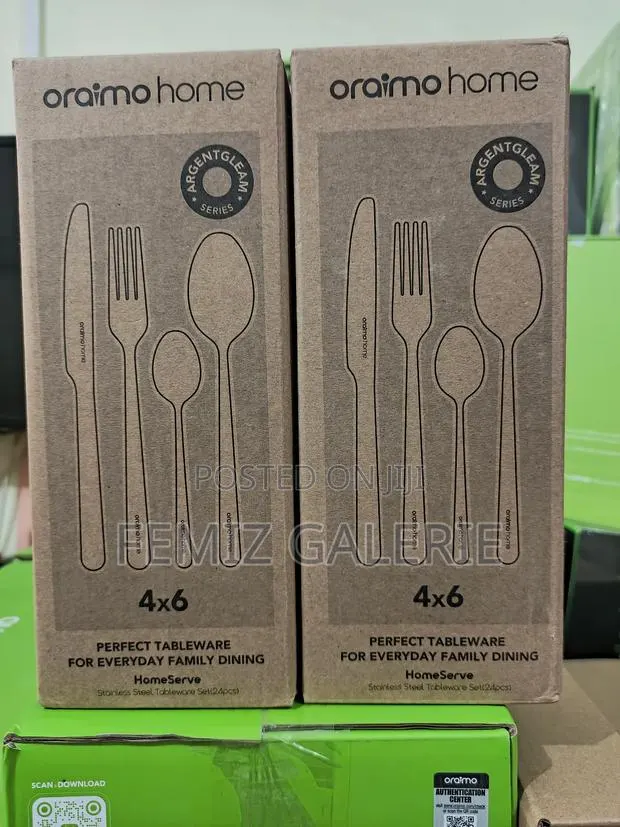 Oraimo Homeserve Smooth Edges Food-Grade 430 Steel Flatware Set-4x6pcs · Photo 1