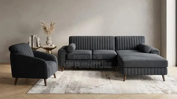 Modern L Shape Sofa and Armchair Living Room Set · Photo 1