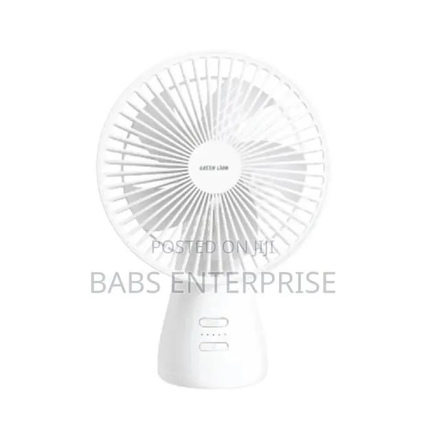 Green Lion FARO Rechargeable Fan – White · Photo 1