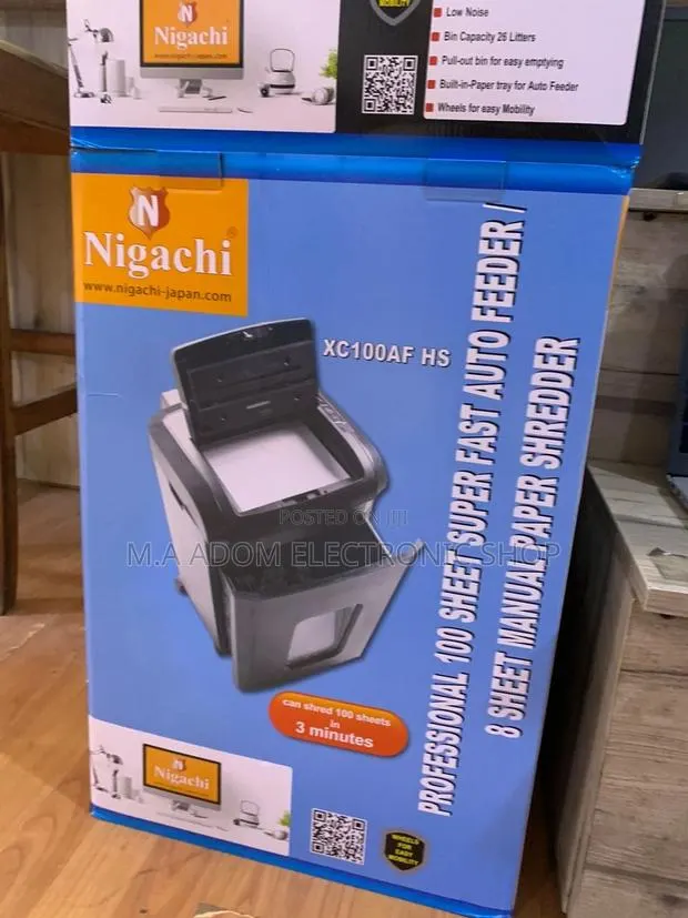 Long Lasting Nigachi 100 Sheets Professional Paper Shredder. · Photo 1