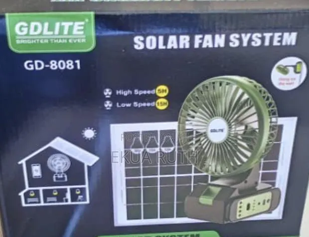 Solar Fan Energy With Bulb