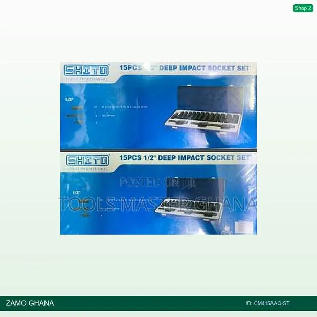 15pcs 1/2inch Deep Impact Socket Set Shito - Cm415aaq-St · Photo 1