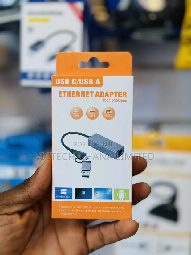 2-in-1 Usb-C and Usb-a to Ethernet Adapter · Photo 1