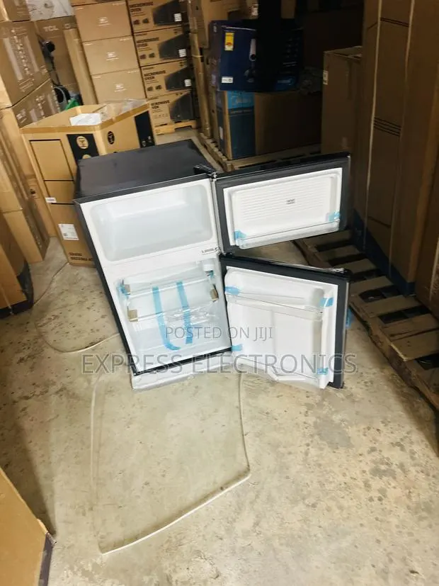 Ultra Modern Dark Grey Color Double Door Table Top Fridge 87l · Photo 1