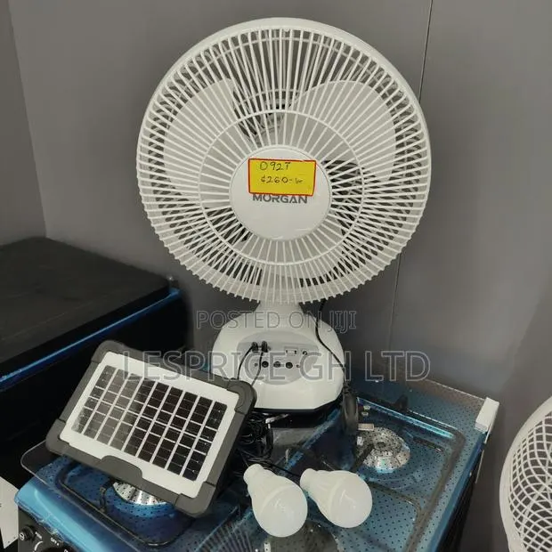 Top Rated Rechargeable Solar Fan With USB and Led Light From Morgan · Photo 1