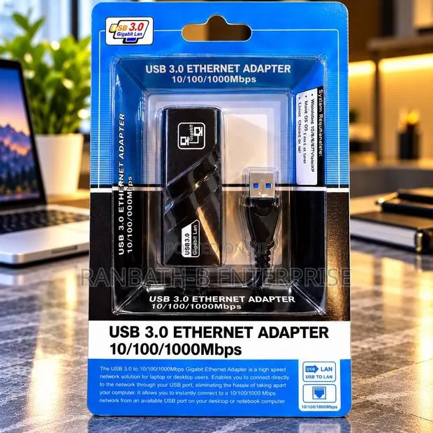 Gigabit Ethernet via USB 3.0 – 10/100/1000Mbps Network Adapter · Photo 1