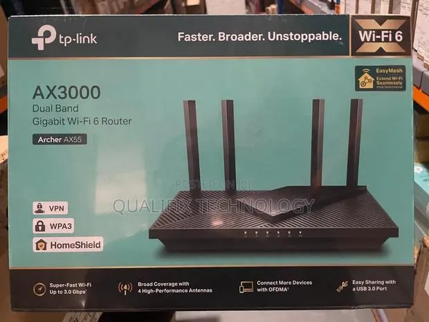 TP-Link AX3000 Dual Band Gigabit Wi-Fi 6 Router · Photo 1