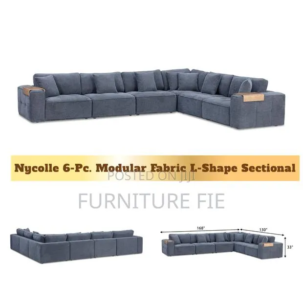 Nycolle 6-Pc Modular Fabric L-Shape Sectional From Macys Usa · Photo 1