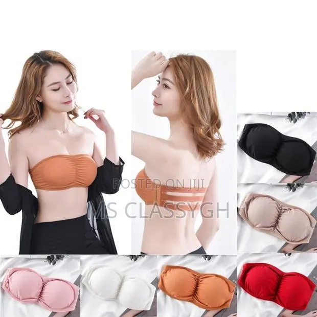 Invisible Strapless Bra, Wrapped Tube Top, Sexy Underwear, L · Photo 1