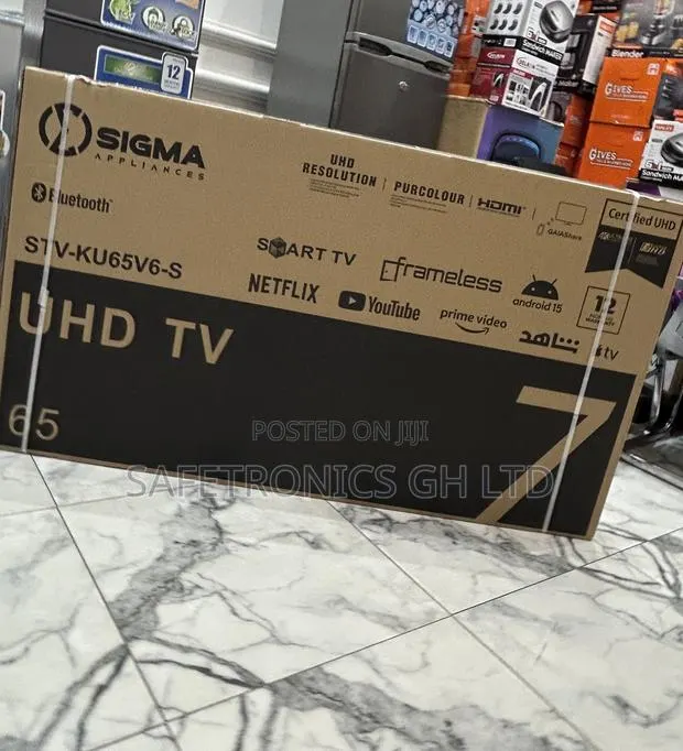 Get Frameless Sigma 65 Inch Ultra Led Smart Sig-Ku65v6-S Uhd Tv · Photo 1
