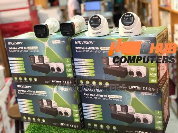 Hikvision DS-J142I/E04HGHI-XD+4CAM 2mp 4 Channel Mini eDVR Camera Kit