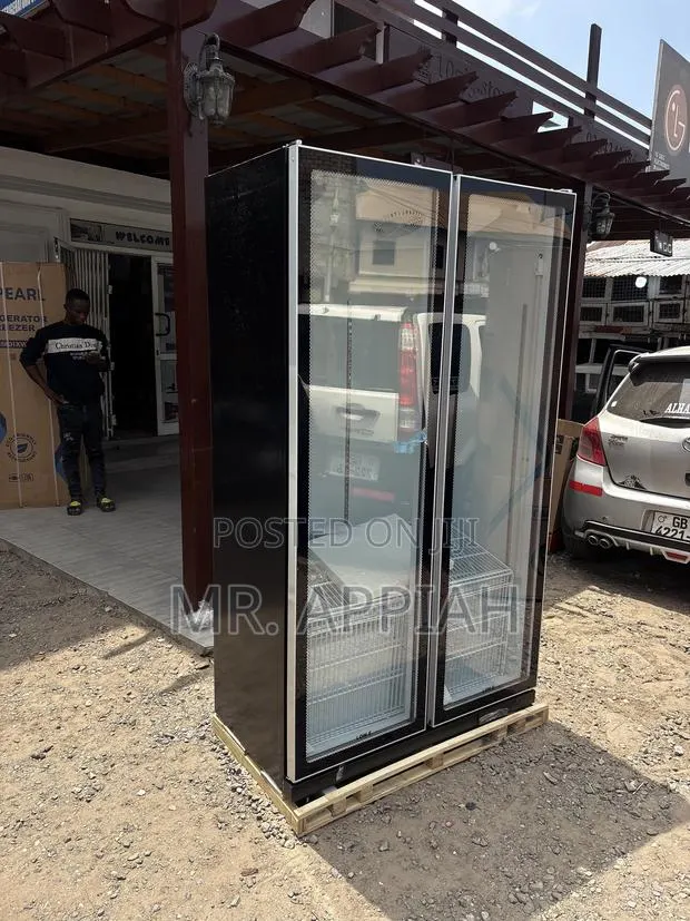 High Quality Pearl PVC-801-27AA Double Door Glass Door Display Fridge · Photo 1