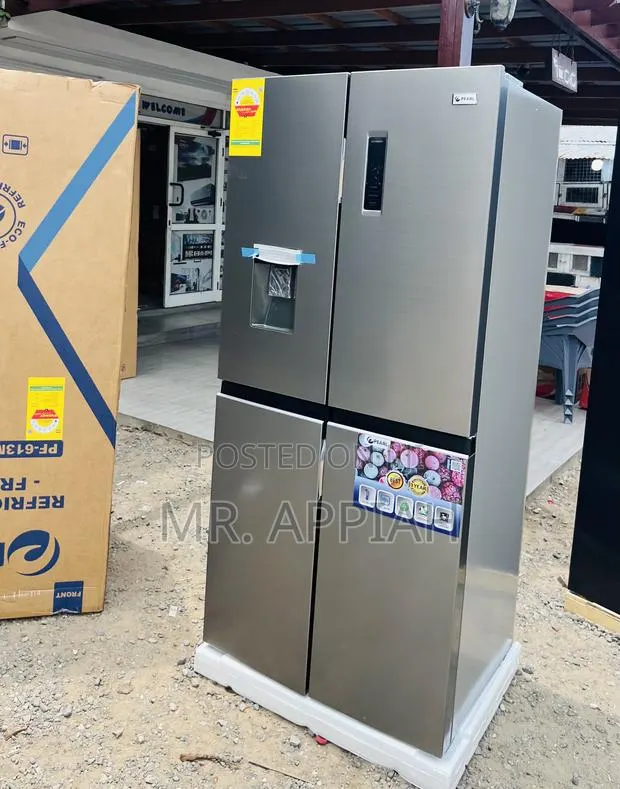 Shop Unique Pearl Side by Side 4 Door Refrigerator(Gray) · Photo 1