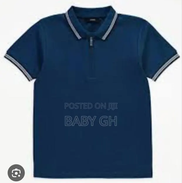 Kids George Blue Zip Up Shirt · Photo 1