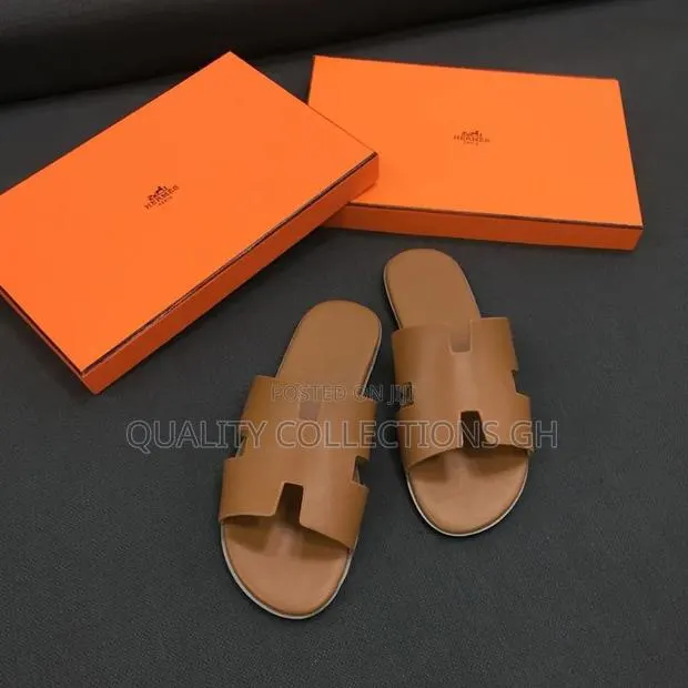 Brown Hermes Slippers · Photo 1