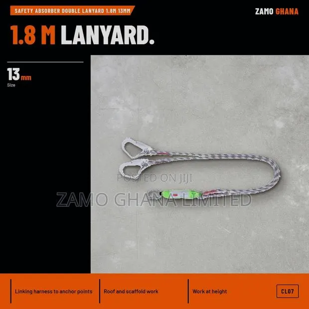 Safety Absorber Double Lanyard 1.8M 13Mm - CL07 · Photo 1