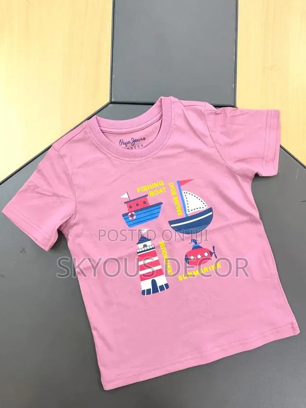 Kids Boys Design T-Shirt With Boat on ,Age 3months to 3years · Photo 2