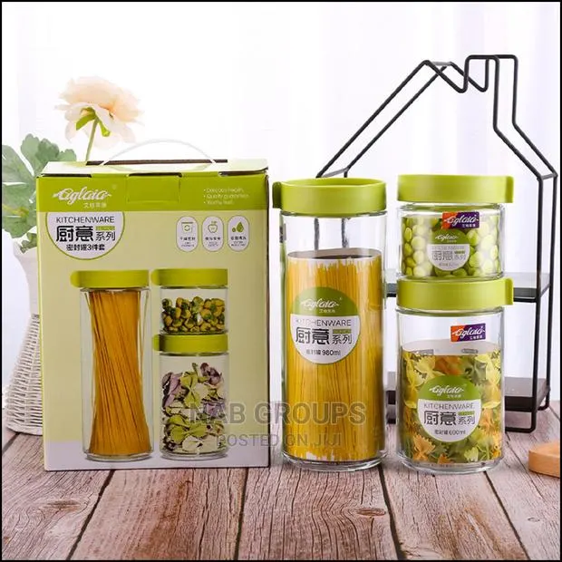 3pcs Glass Storage Jars · Photo 1