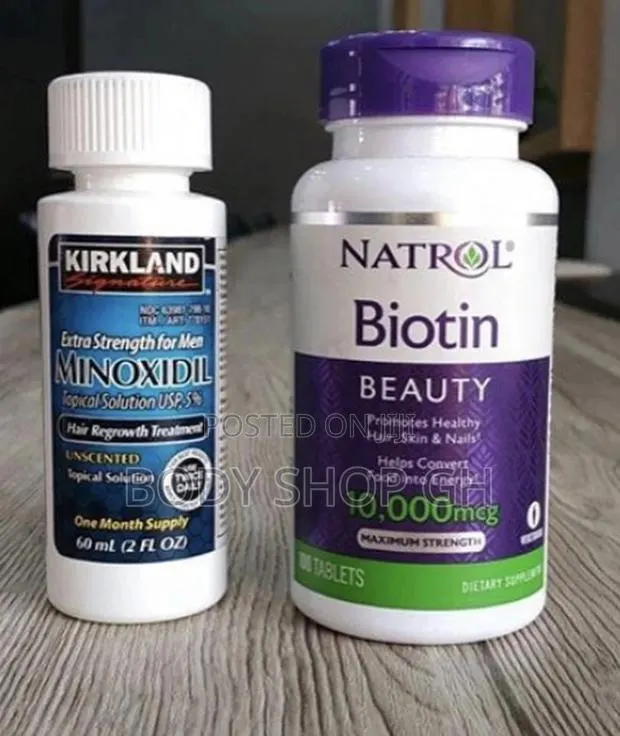 Beard Booster Pack-Minoxidil +Natrol Biotin (100 Tabs) · Photo 1