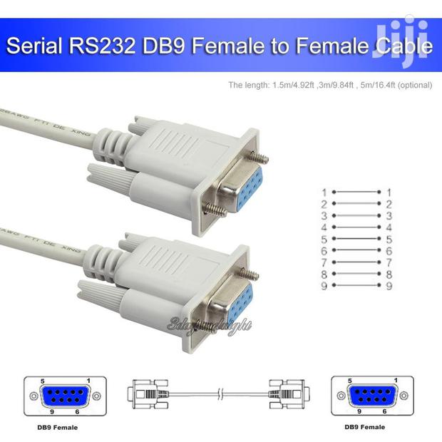1.5m Serial Rs232 9 Pin Db9 Female to Female Cable · Photo 1