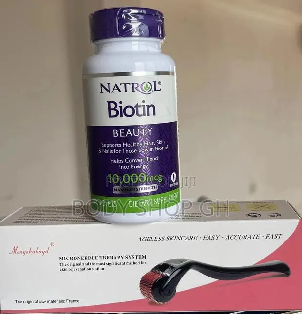 Natrol Biotin + Derma Roller Combo Pack ( Beard Hair) · Photo 1