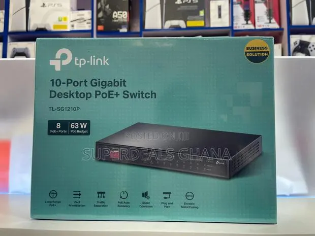 Tp-Link TL-SG1210P 10-Port Gigabit Switch POE+ · Photo 1