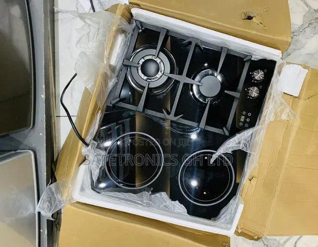 Most Good Kenwood Black Glass 2 Gas Burners and 2 Electric Hot Plates · Photo 1