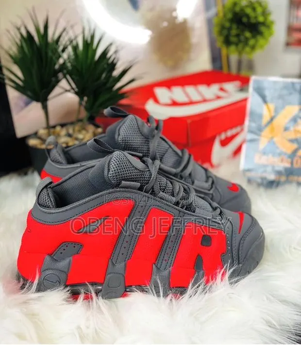 Original Nike Air Uptempo Gray/ Red · Photo 1