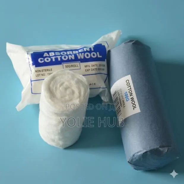 Absorbent Cotton Wool 25g 50g 100g 250g 500g 100% Pure Cotton · Photo 1