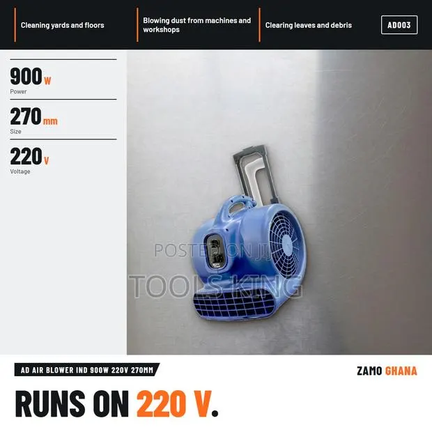 Ad Air Blower Ind 900W 220V 270Mm - AD003 · Photo 1